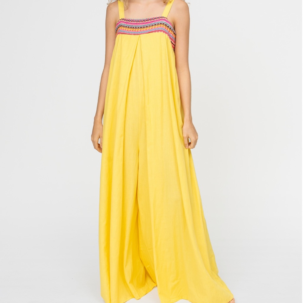 Pitusa Wide Leg Jumpsuit- Yellow